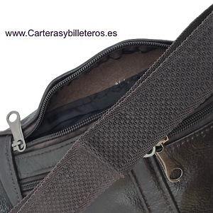 BORSA IN VITA IN PELLE CON QUATTRO TASCHE 