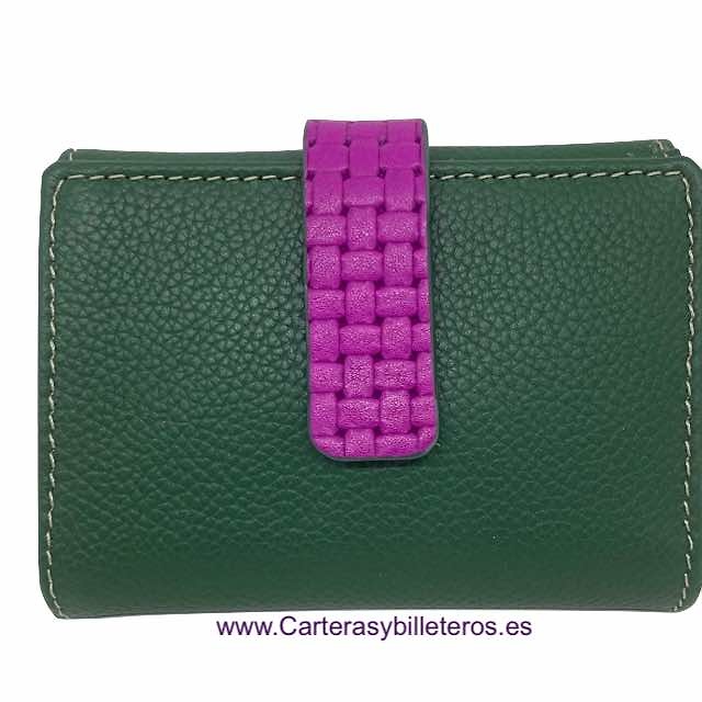 PICCOLA BORSA DA DONNA IN PELLE MADE IN SPAIN MOLTO COMPLETA + COLORI 