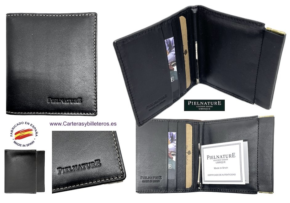 PIELNATURE WALLET WITH CLIP FOR BANKNOTES CON PORTAMONETES 