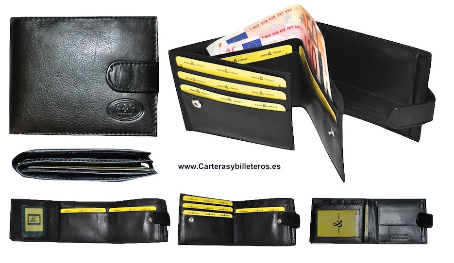 PORTAFOGLIO CON PORTAFOGLIO NASCOSTO CON LEATHER WALLET 