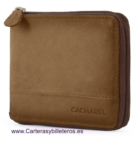 PORTAFOGLIO CACHAREL IN PELLE NAPPA LUX CHIUSURA CON ZIP 