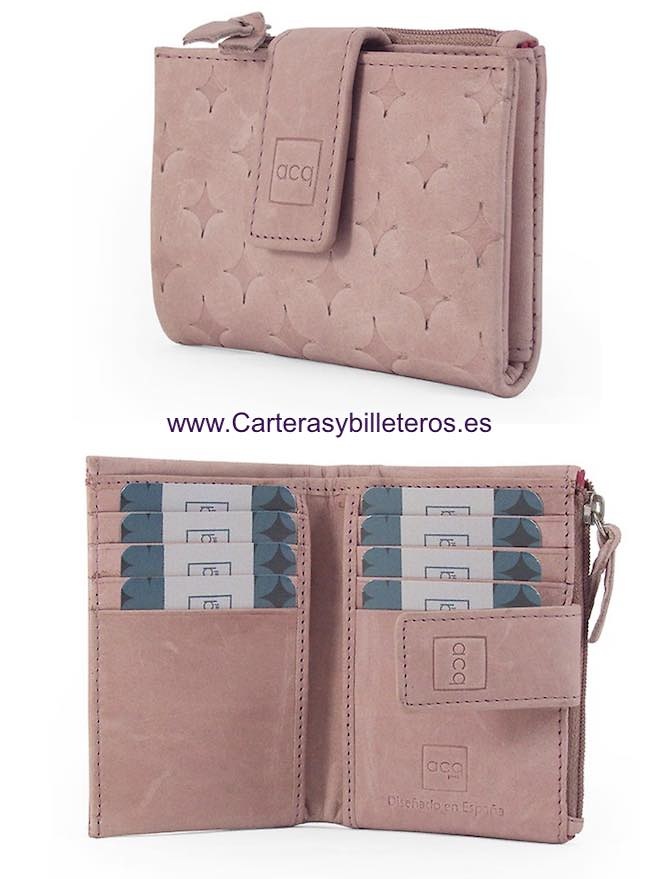 PORTAFOGLIO DONNA PICCOLA PELLE COLLEZIONE DIAMANTE 