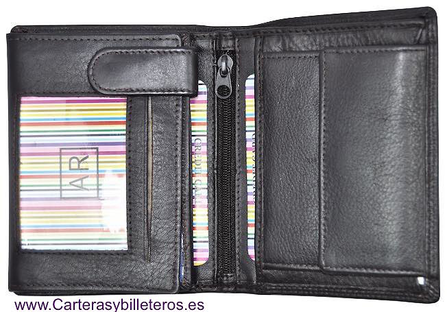 PORTAFOGLIO UOMO CON BORSA IN PELLE LUSSO PREMIUM 