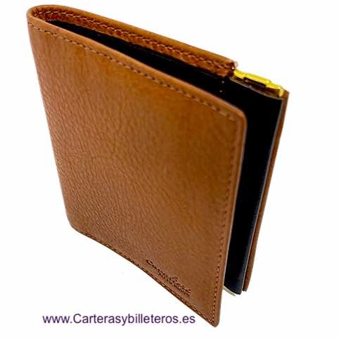 TITTO BLUNI WALLET WITH CLIP FOR BANKNOTES CON PORTAMONETES PELLE 