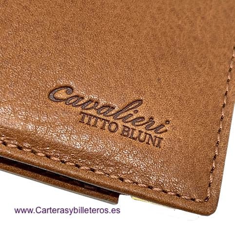 TITTO BLUNI WALLET WITH CLIP FOR BANKNOTES CON PORTAMONETES PELLE 