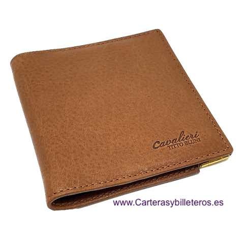 TITTO BLUNI WALLET WITH CLIP FOR BANKNOTES CON PORTAMONETES PELLE 