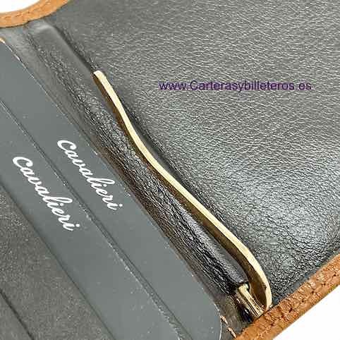 TITTO BLUNI WALLET WITH CLIP FOR BANKNOTES CON PORTAMONETES PELLE 