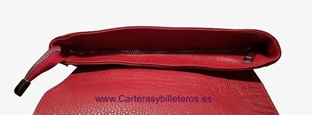 ZAINO DA DONNA IN PELLE ROSSO MADE IN ITALY CON TASCHE 