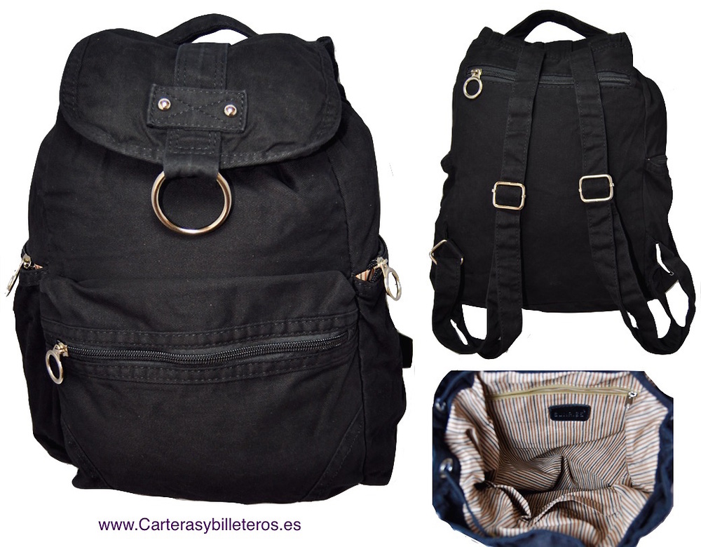 ZAINO TELA EXTRA FORTE CON 7 TASCHE 